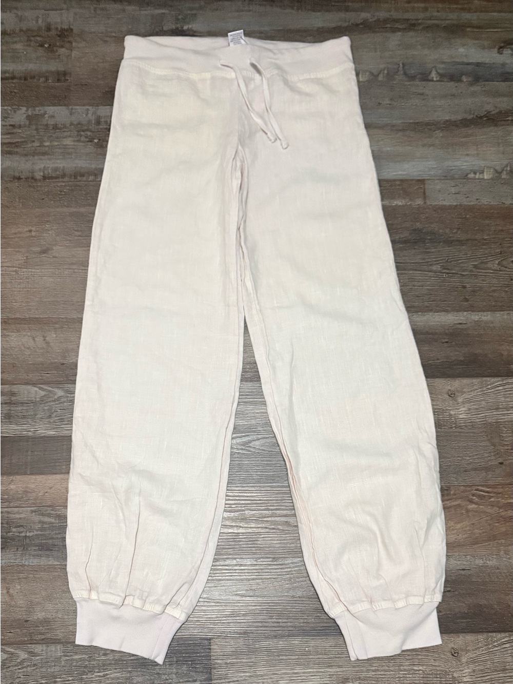 Theodore Beverly Hills Rodeo Drive 100% Linen Cream Pants Size XS